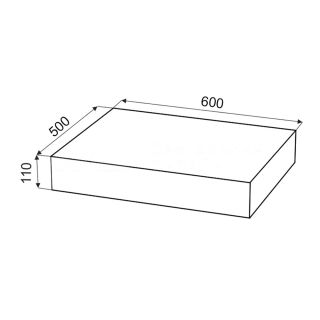 Столешница Velvex Unit 80 белый мрамор